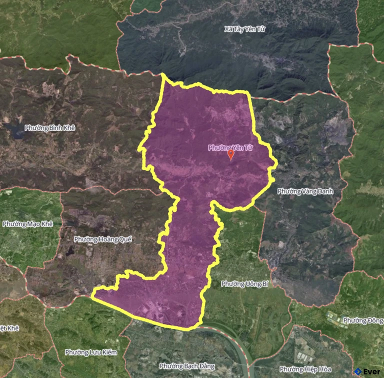 Bản đồ phường Yên Tử, Quảng Ninh sau sáp nhập