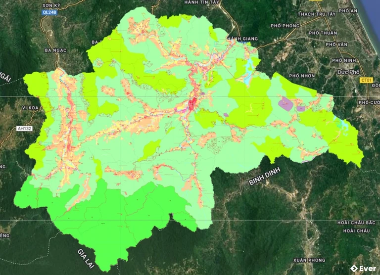 Bản đồ quy hoạch Huyện Ba Tơ