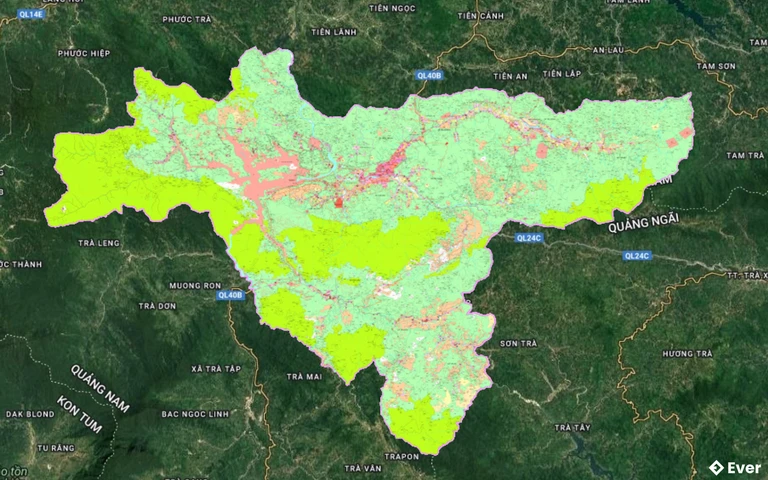 Bản đồ quy hoạch huyện Bắc Trà My