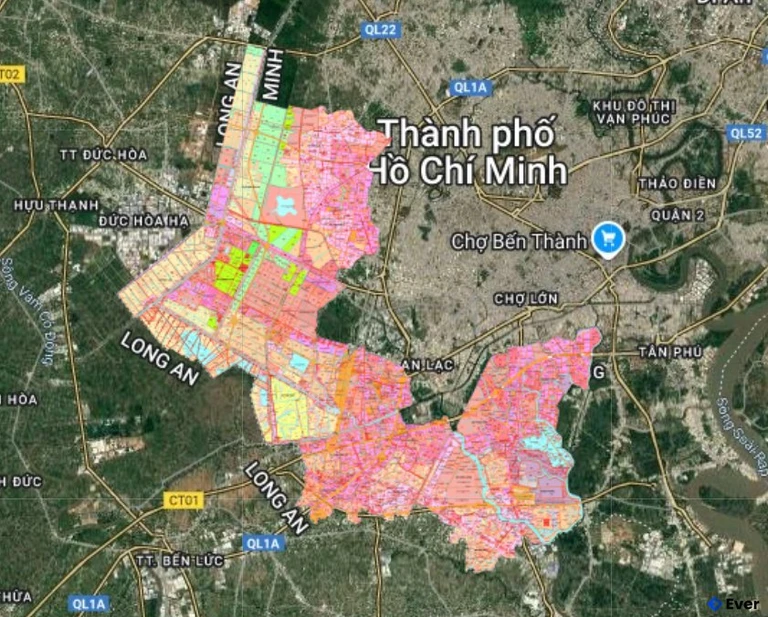 Bản đồ quy hoạch Huyện Bình Chánh
