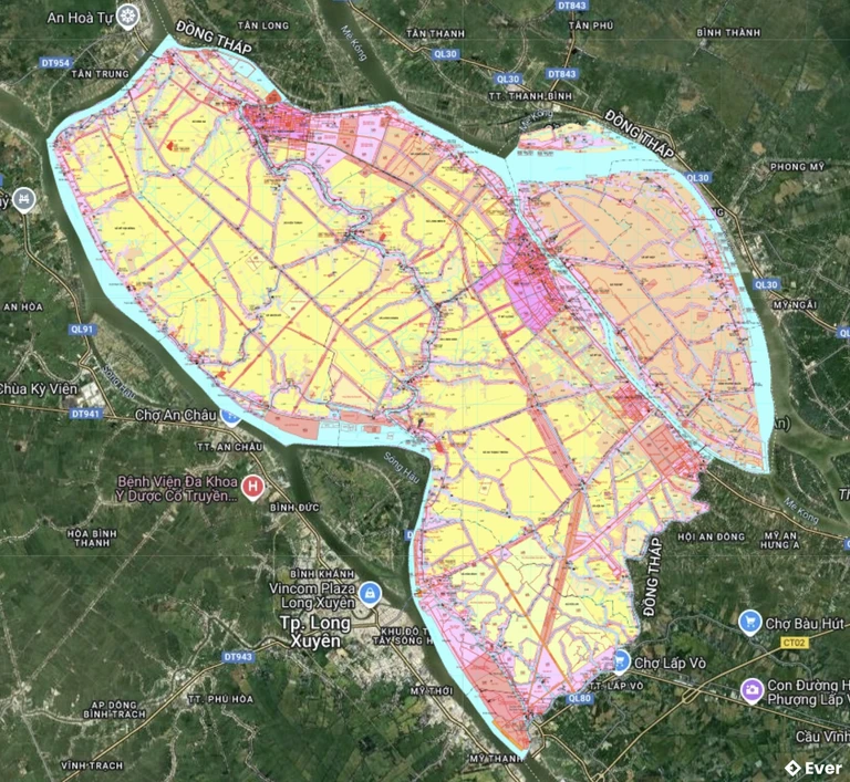 Bản đồ quy hoạch Huyện Chợ Mới