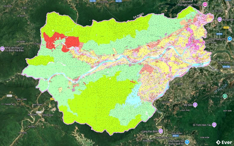 Bản đồ quy hoạch huyện Đại Lộc