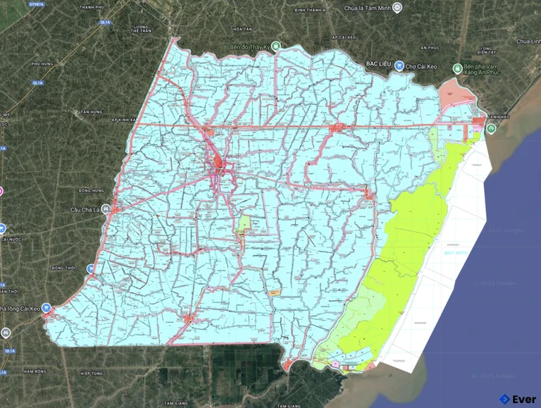 Bản đồ quy hoạch Huyện Đầm Dơi