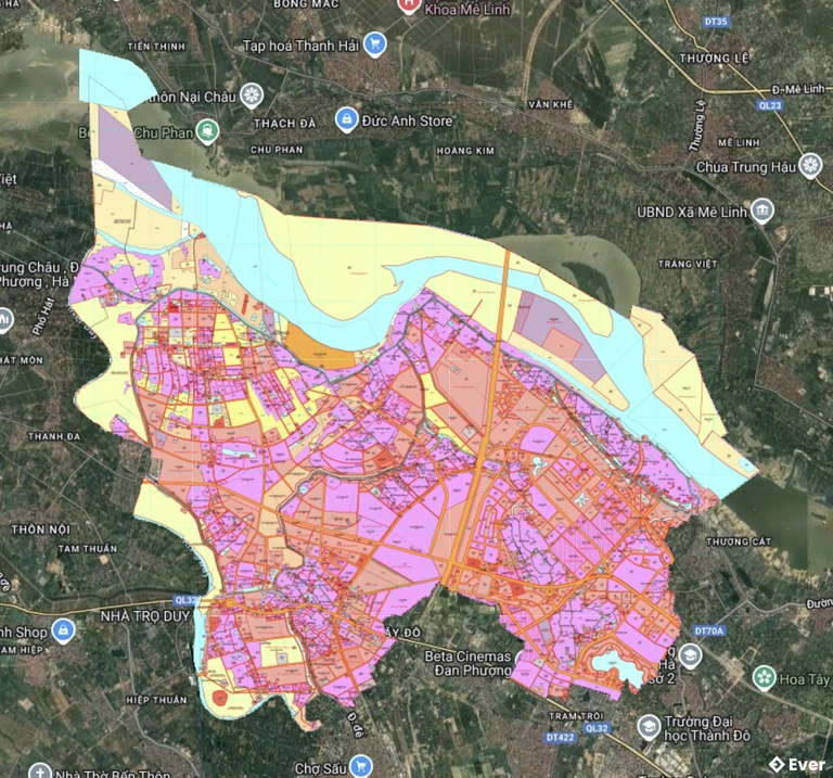 Bản đồ quy hoạch Huyện Đan Phượng