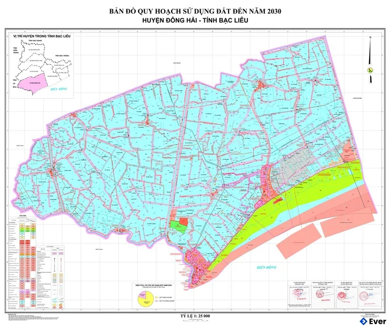 Bản đồ quy hoạch Huyện Đông Hải