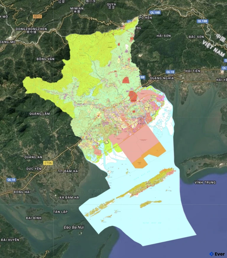 Bản đồ quy hoạch Huyện Hải Hà