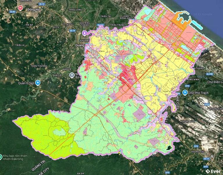 Bản đồ quy hoạch huyện Hải Lăng
