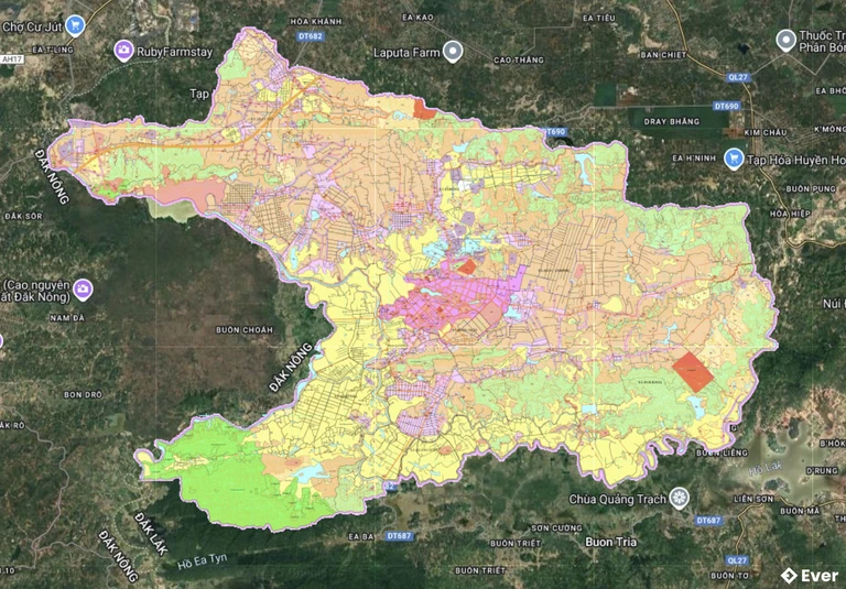 Bản đồ quy hoạch huyện Krông Ana