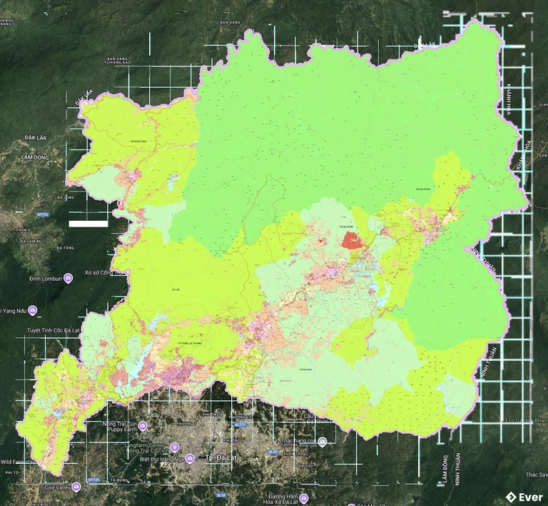 Bản đồ quy hoạch huyện Lạc Dương
