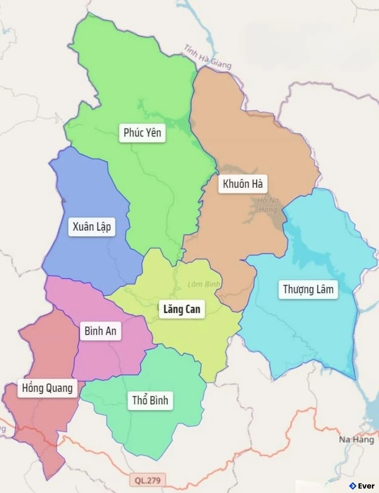 Bản đồ quy hoạch Huyện Lâm Bình