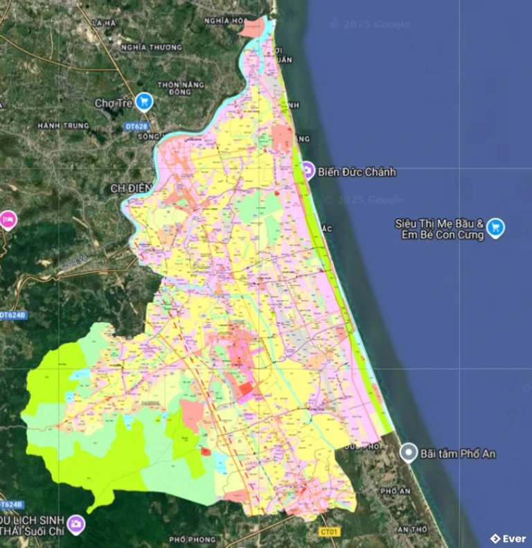 Bản đồ quy hoạch huyện Mộ Đức