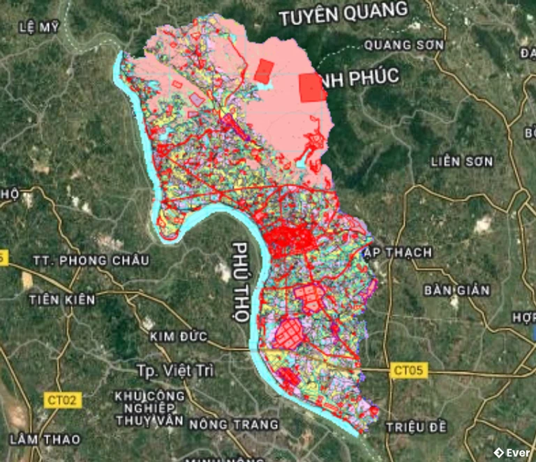 Bản đồ quy hoạch Huyện Sông Lô