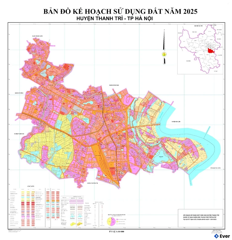 Bản đồ quy hoạch Huyện Thanh Trì