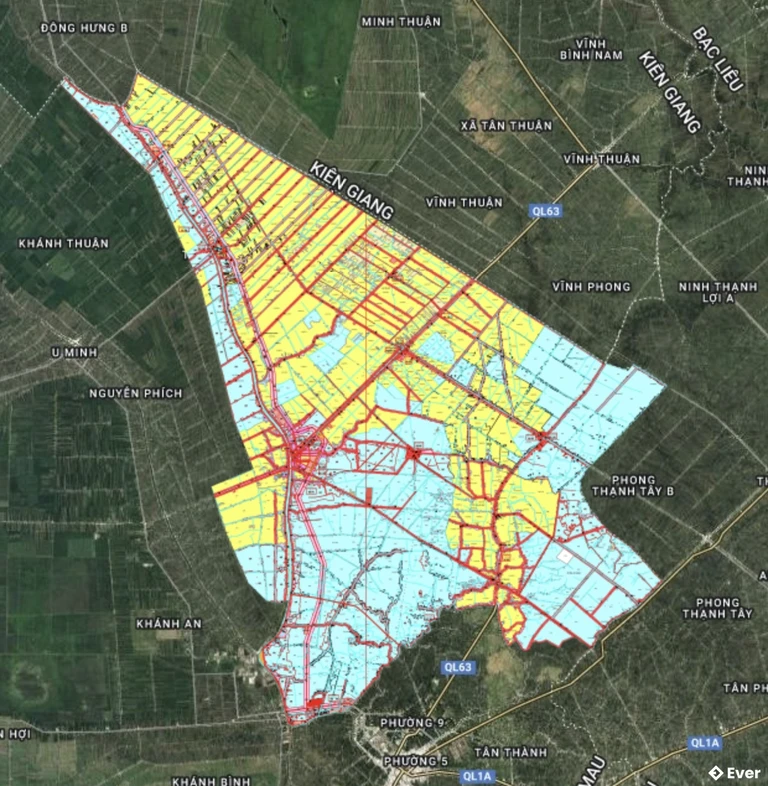 Bản đồ quy hoạch Huyện Thới Bình
