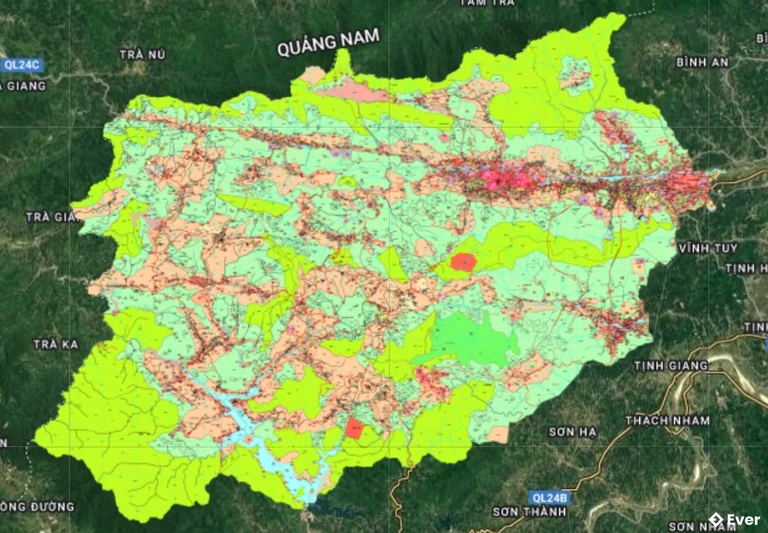 Bản đồ quy hoạch Huyện Trà Bồng