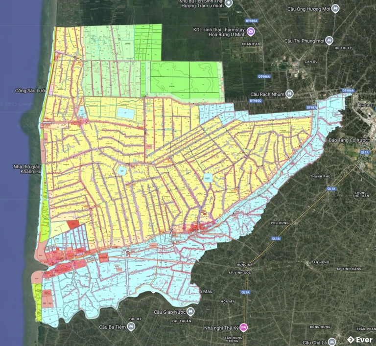 Bản đồ quy hoạch Huyện Trần Văn Thời