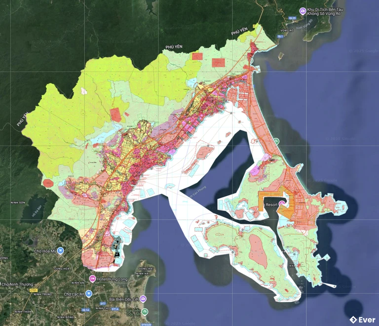 Bản đồ quy hoạch huyện Vạn Ninh