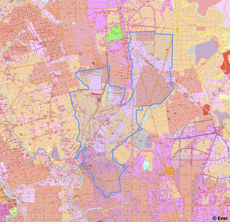 Bản đồ quy hoạch phường Bến Cát