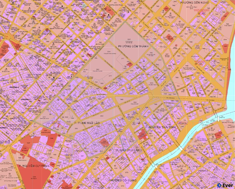 Bản đồ quy hoạch phường Bến Thành