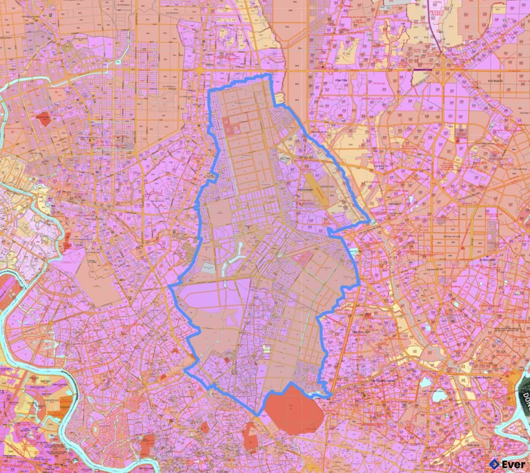 Bản đồ quy hoạch phường Bình Dương