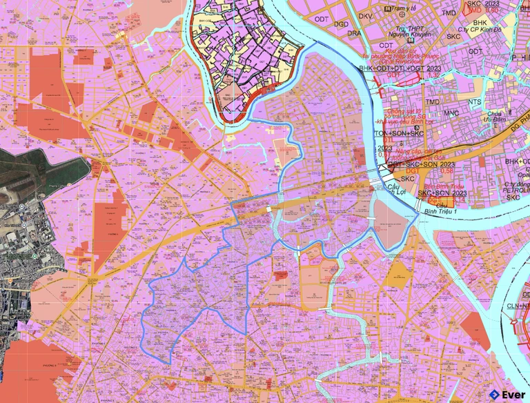 Bản đồ quy hoạch phường Bình Lợi Trung