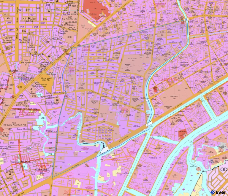 Bản đồ quy hoạch phường Bình Phú