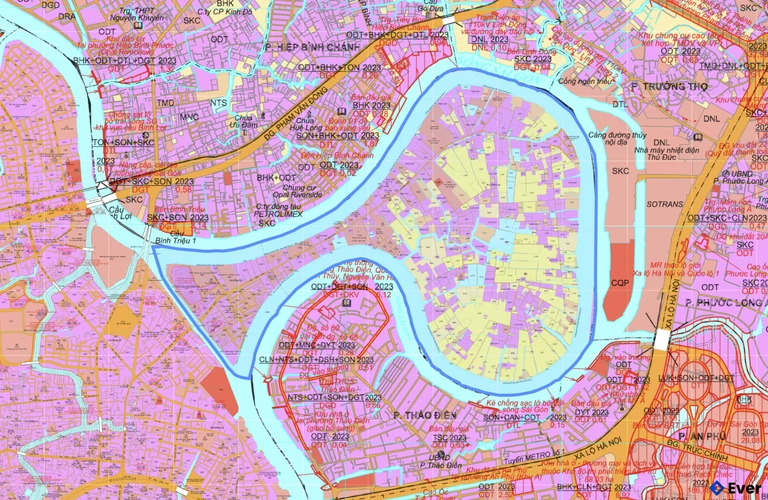 Bản đồ quy hoạch phường Bình Quới