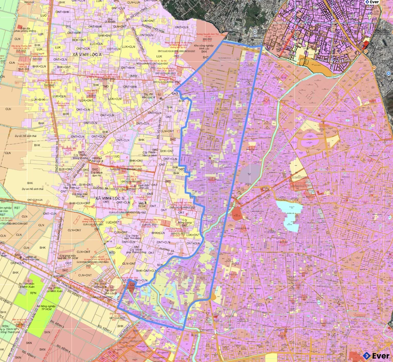 Bản đồ quy hoạch phường Bình Tân