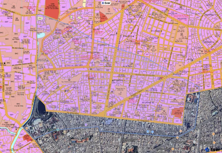 Bản đồ quy hoạch phường Bình Thới