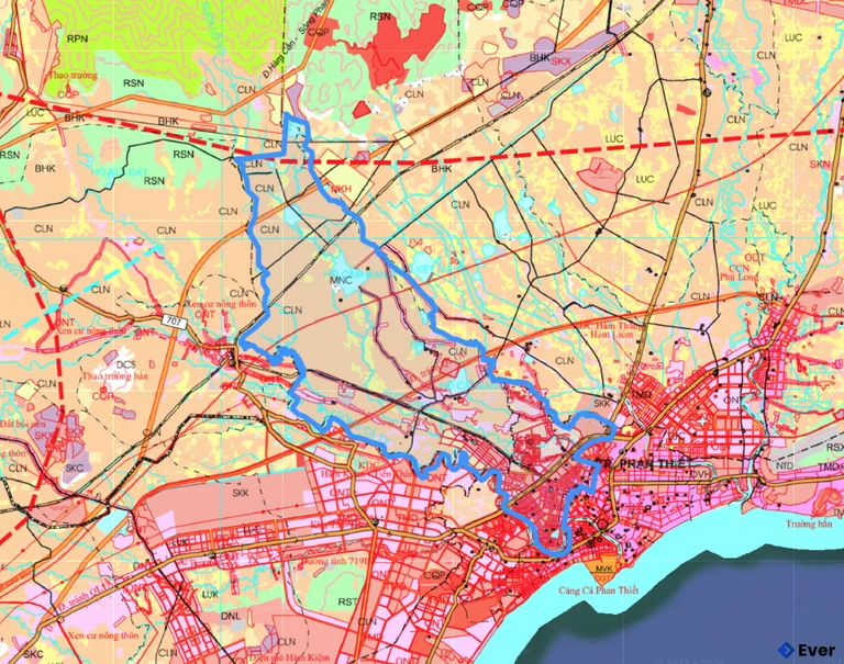 Bản đồ quy hoạch phường Bình Thuận