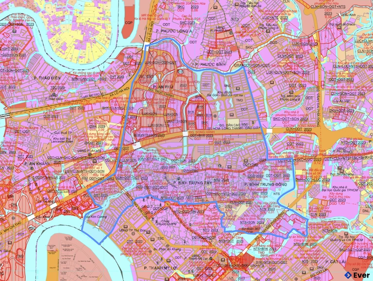 Bản đồ quy hoạch phường Bình Trưng