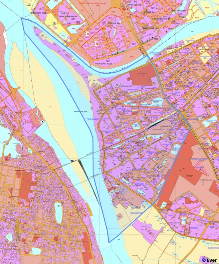 Bản đồ quy hoạch phường Bồ Đề