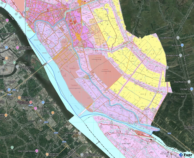 Bản đồ quy hoạch phường Cái Vồn