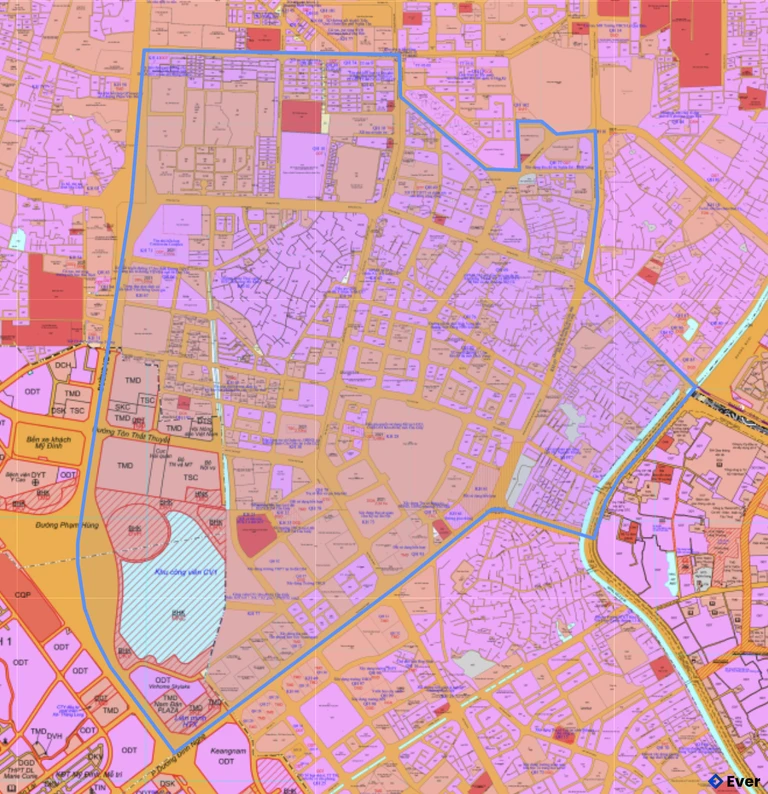 Bản đồ quy hoạch phường Cầu Giấy
