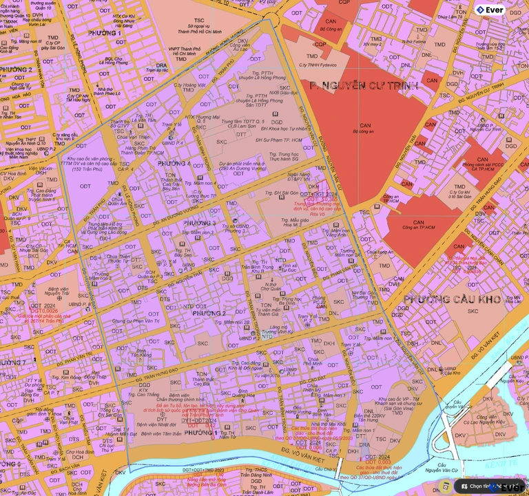 Bản đồ quy hoạch phường Chợ Quán