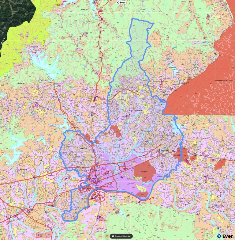 Bản đồ quy hoạch phường Chũ