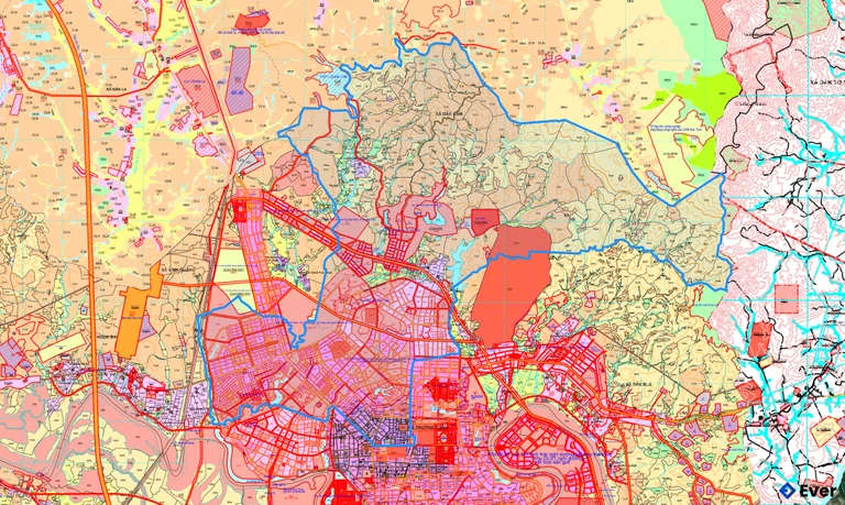 Bản đồ quy hoạch phường Đăk Cấm