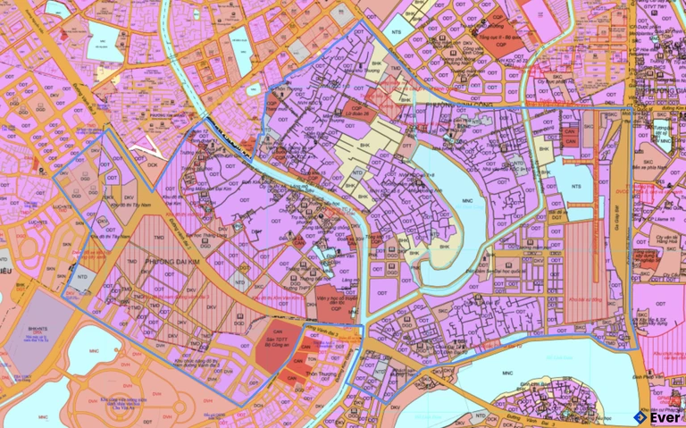 Bản đồ quy hoạch phường Định Công