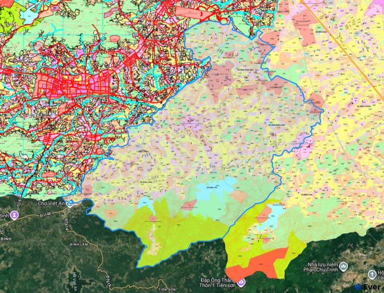 Bản đồ quy hoạch phường Đồng Dương sau sáp nhập