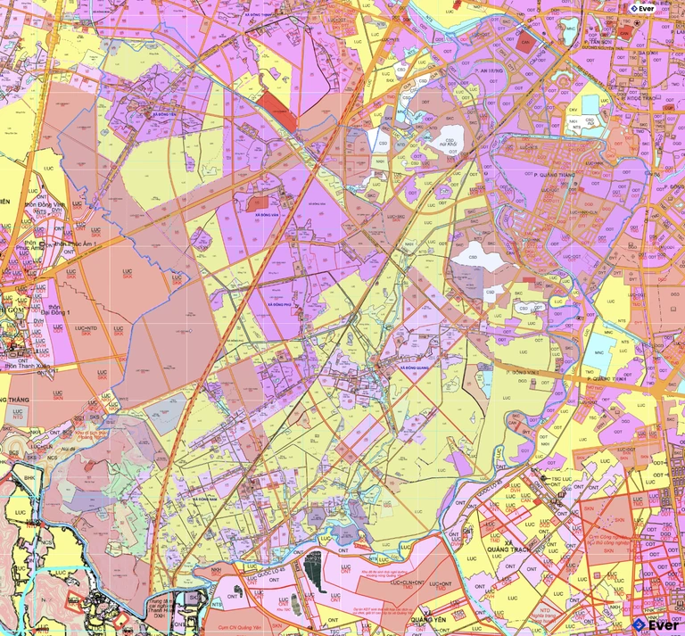 Bản đồ quy hoạch phường Đông Quang