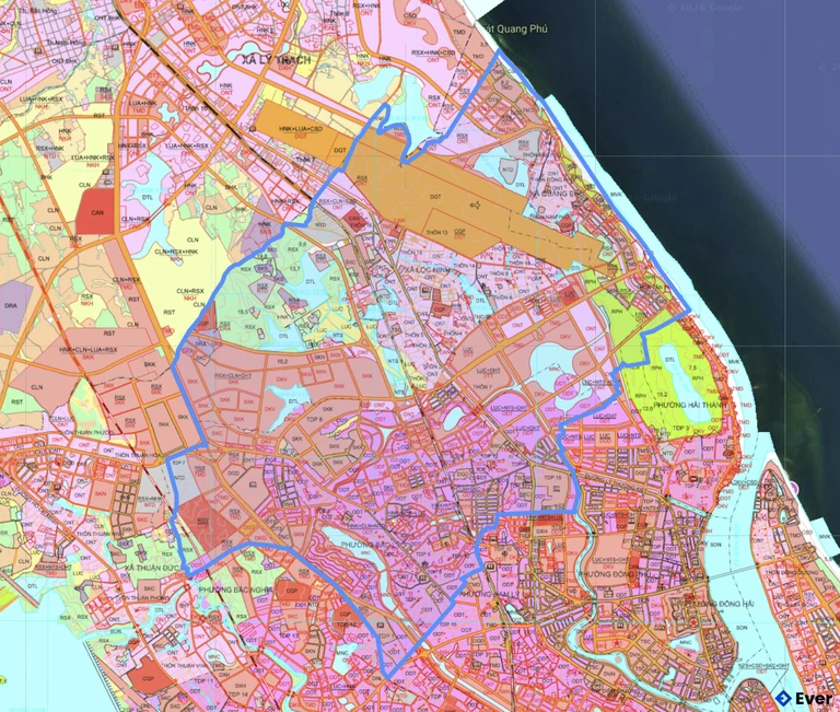 Bản đồ quy hoạch phường Đồng Thuận