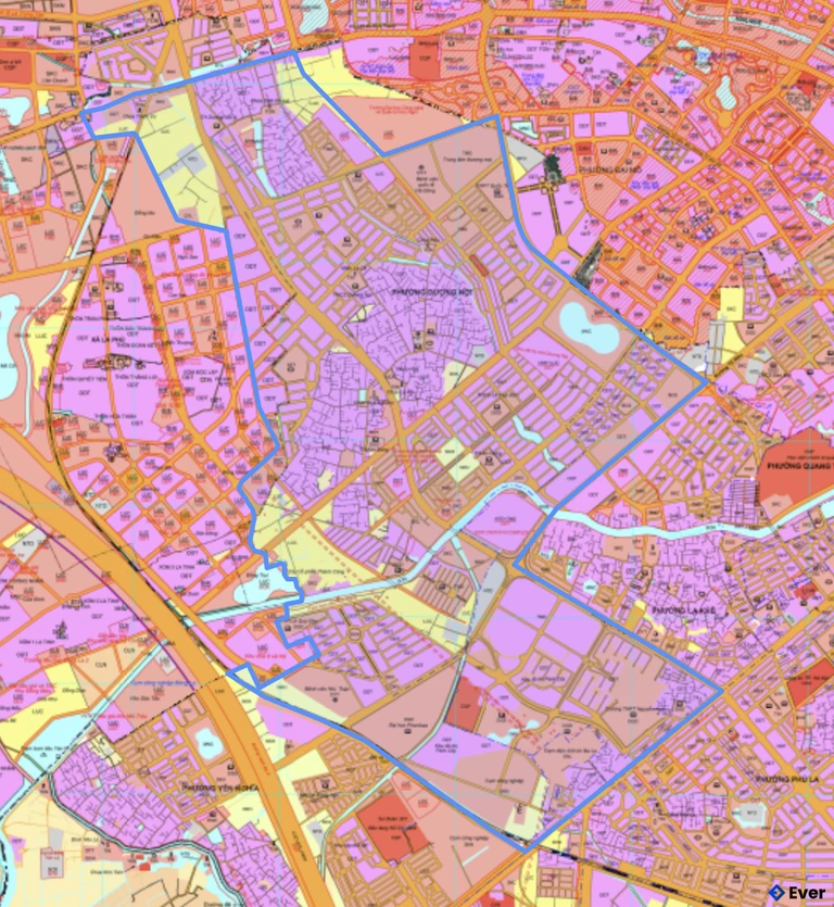 Bản đồ quy hoạch phường Dương Nội