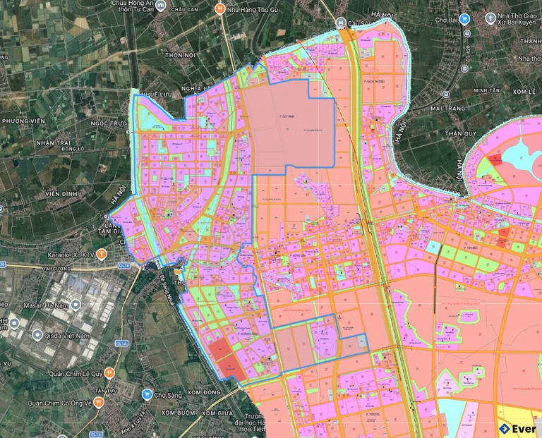 Bản đồ quy hoạch phường Duy Hà