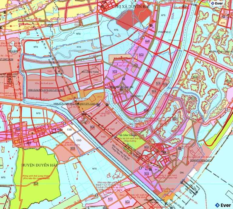 Bản đồ quy hoạch phường Duyên Hải