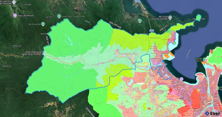 Bản đồ quy hoạch phường Hải Vân sau sáp nhập