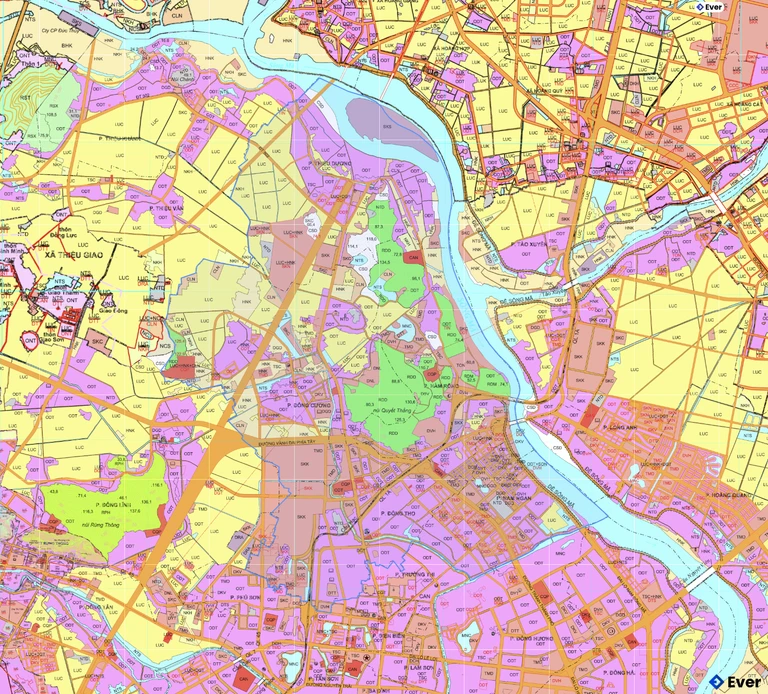 Bản đồ quy hoạch phường Hàm Rồng