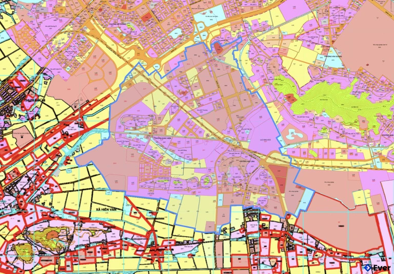 Bản đồ quy hoạch phường Hạp Lĩnh