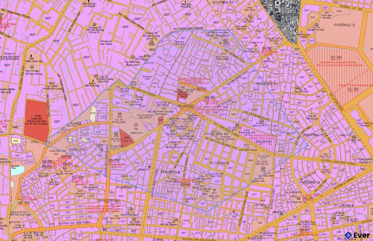 Bản đồ quy hoạch phường Hòa Bình