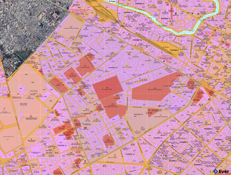 Bản đồ quy hoạch phường Hòa Hưng
