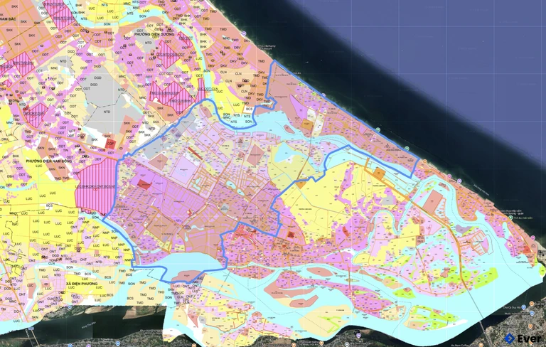 Bản đồ quy hoạch phường Hội An Tây sau sáp nhập